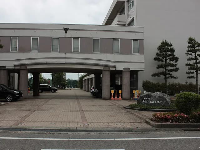金沢二水高校の外観