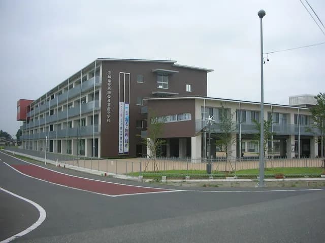 登米総合産業高校の外観