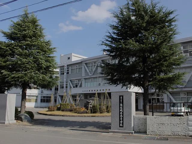 奥越明成高校の外観