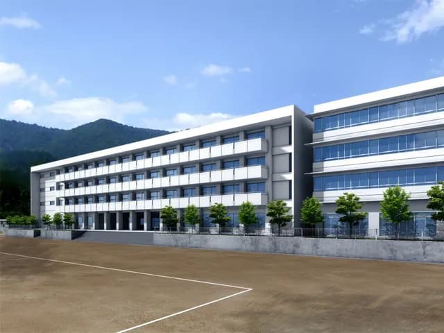 小豆島中央高校の外観